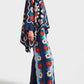Regal Bloom Roman Silk Blend Kaftan Co-Ord Set