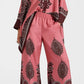 Dusky Rose Roman Silk Blend Co-Ord Set