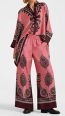 Dusky Rose Roman Silk Blend Co-Ord Set