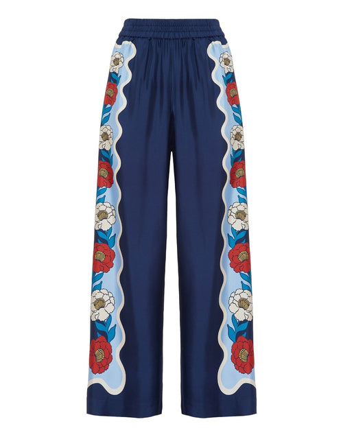 Regal Bloom Roman Silk Blend Kaftan Co-Ord Set