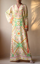 Blooming Grace – Soft Crepe Resham Tassel Dress