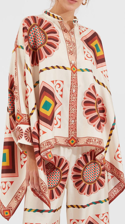 Terra Mosaic Roman Silk Blend Co-Ord Set