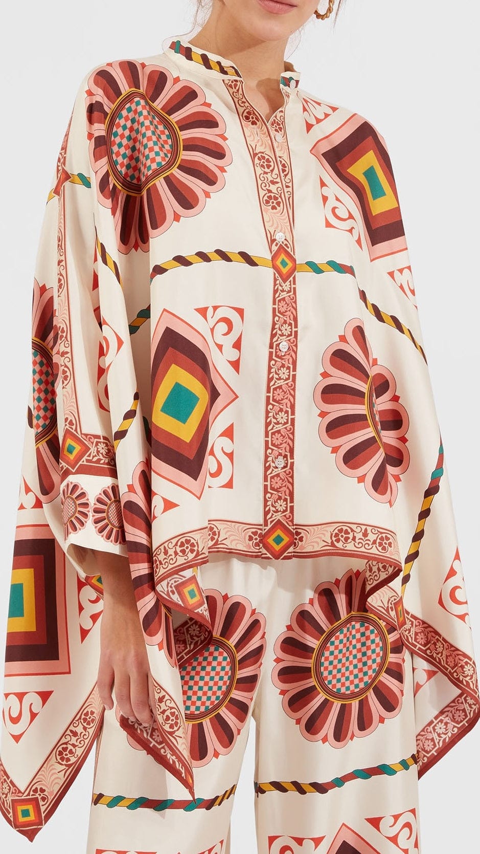 Terra Mosaic Roman Silk Blend Co-Ord Set