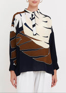 Modern Earth Roman Silk Blend Top