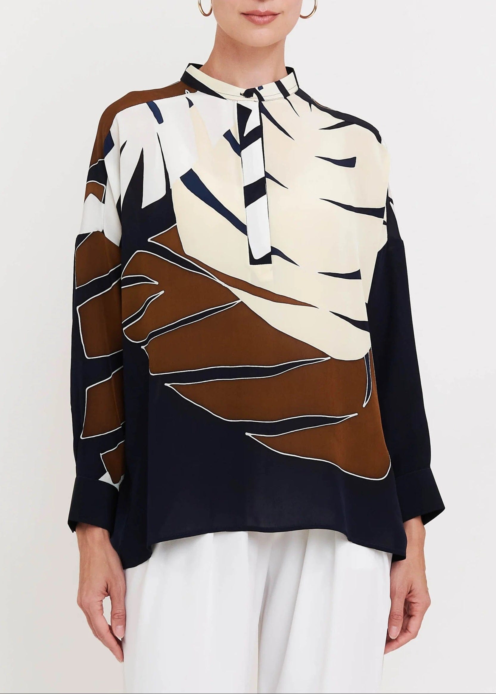 Modern Earth Roman Silk Blend Top