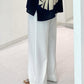 Classic Ivory Heavy Fluid Crepe Wide-Leg Pants