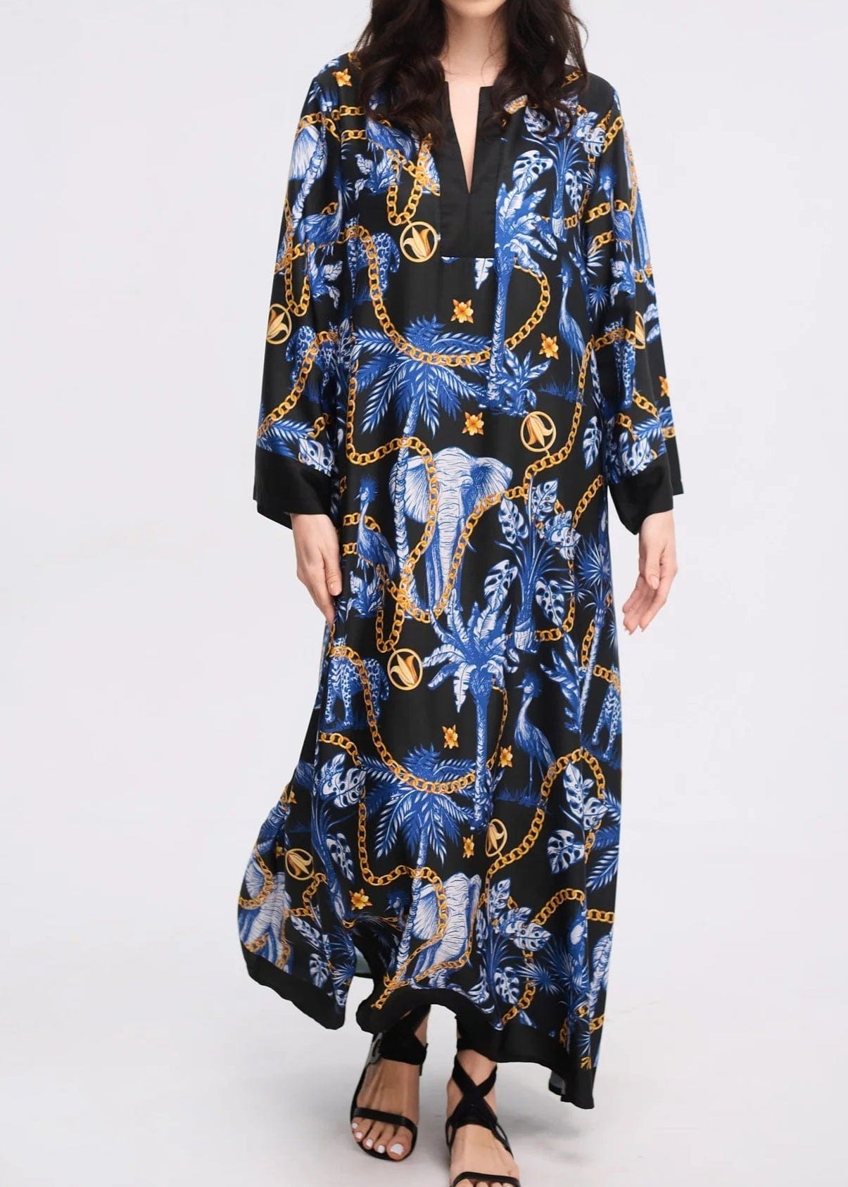 Midnight Luxe Silk Kaftan