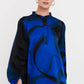 Midnight Waves Roman Silk Blend Top