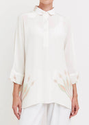 Ivory Roman Silk Blend Top