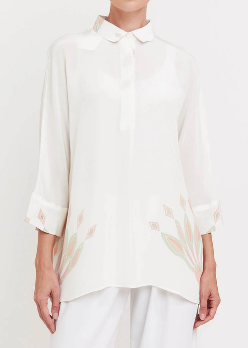 Ivory Roman Silk Blend Top