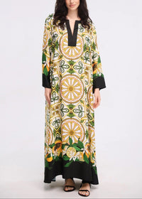 Majestic Mosaic Silk Kaftan