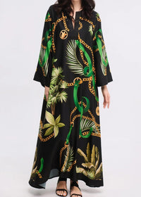 Regal Charm Silk Kaftan