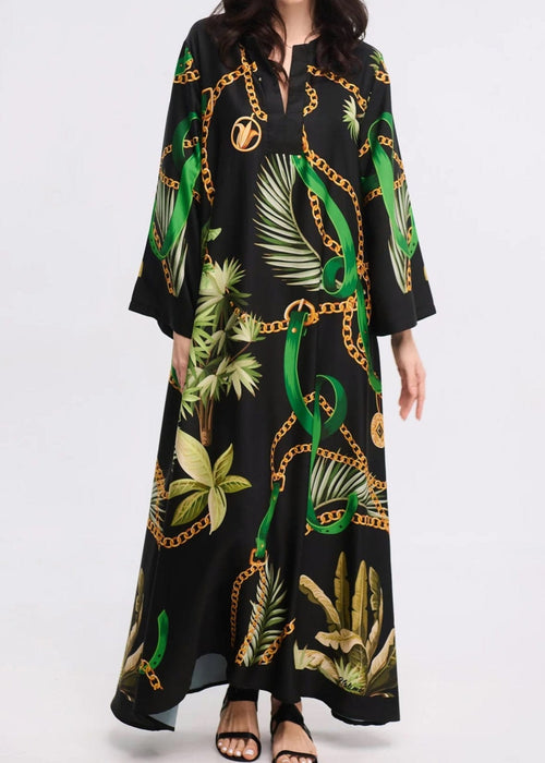 Regal Charm Silk Kaftan