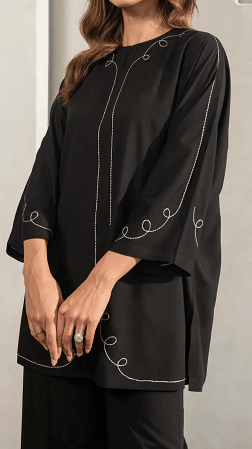 Noir Elegance Italian Cotton  Co-ord Set