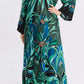 Tropical Print Silk Blend Kaftan