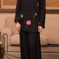 Noir Bloom Embroidered Co-Ord Set