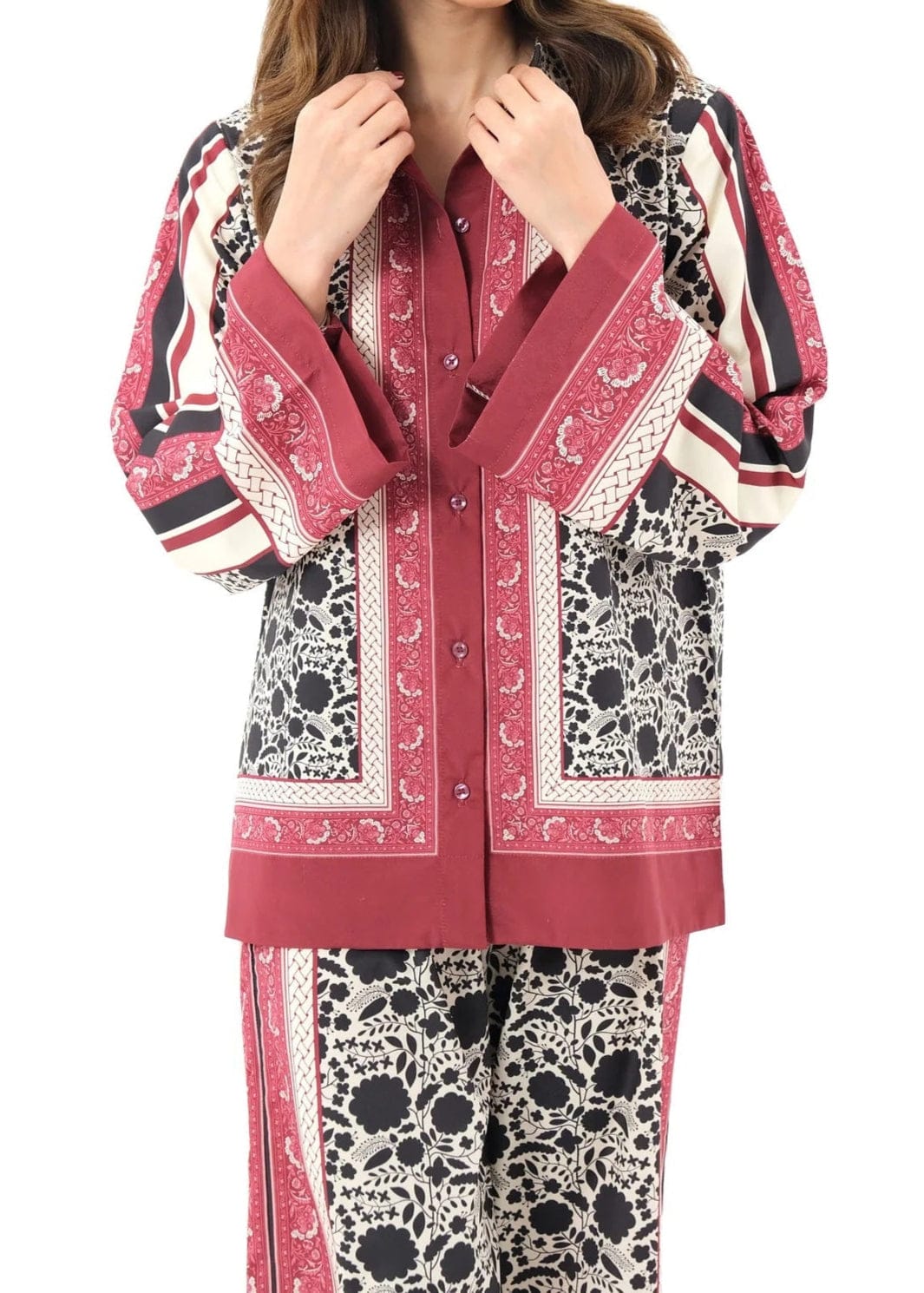 Ornate Elegance Superior Crepe Co-Ord Set