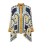 Mediterranean Mosaic Roman Silk Blend Kaftan Co-Ord Set