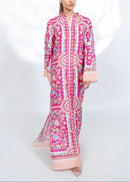 Majestic Bloom Silk Kaftan