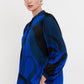 Midnight Waves Roman Silk Blend Top