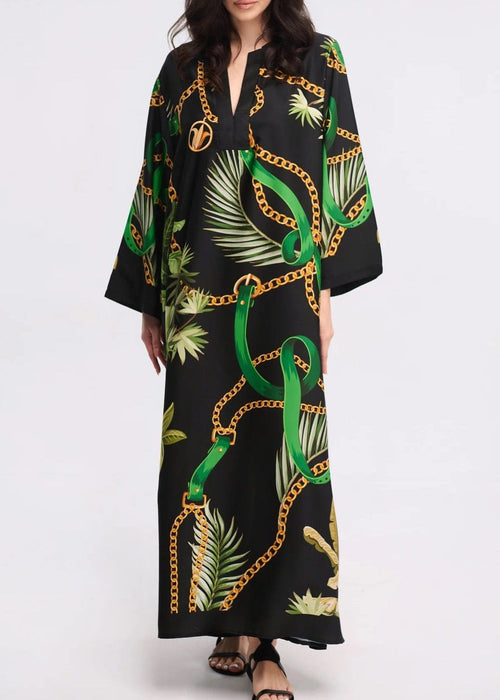 Regal Charm Silk Kaftan