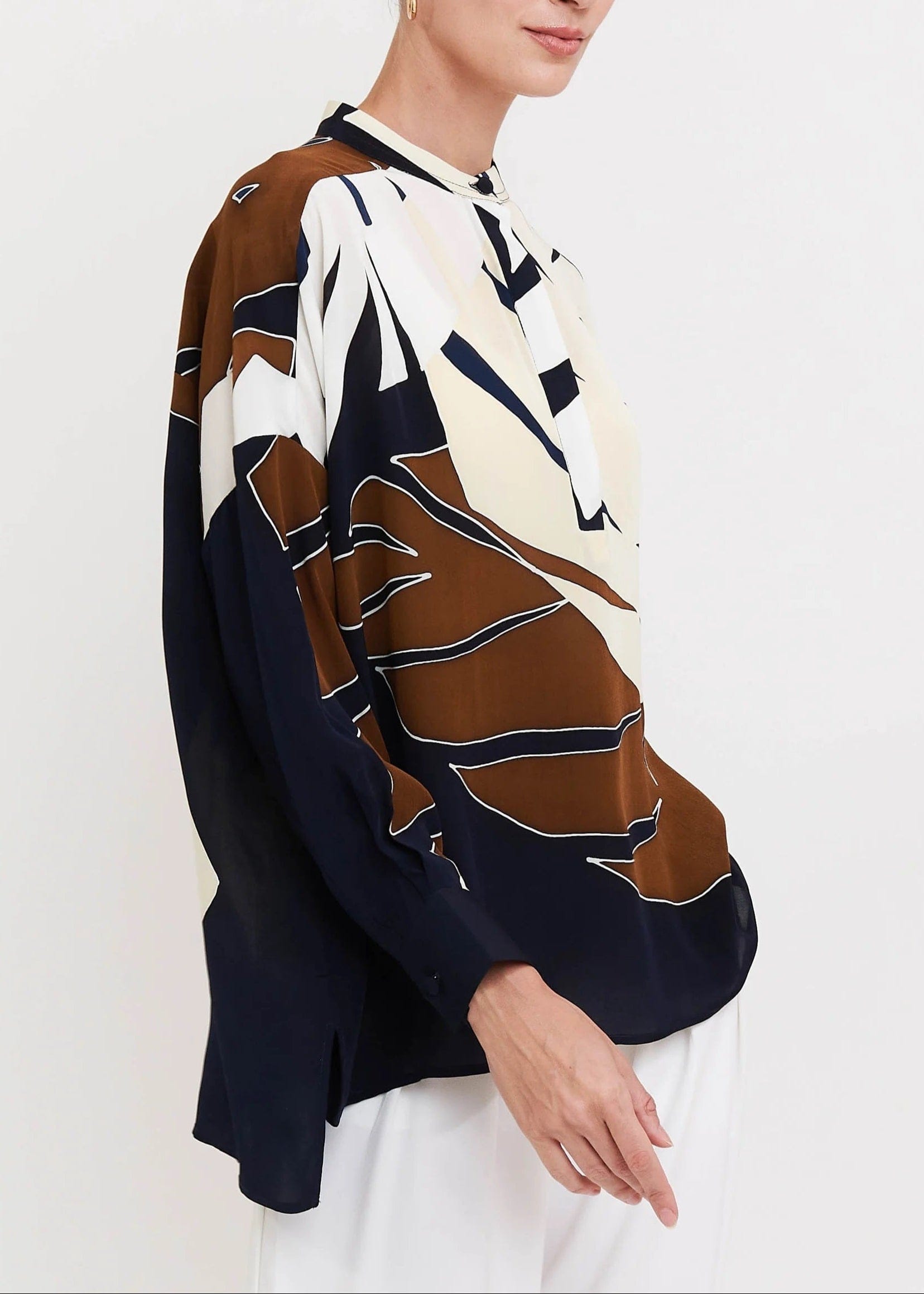 Modern Earth Roman Silk Blend Top