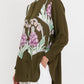 Botanical Elegance Roman Silk Blend Top