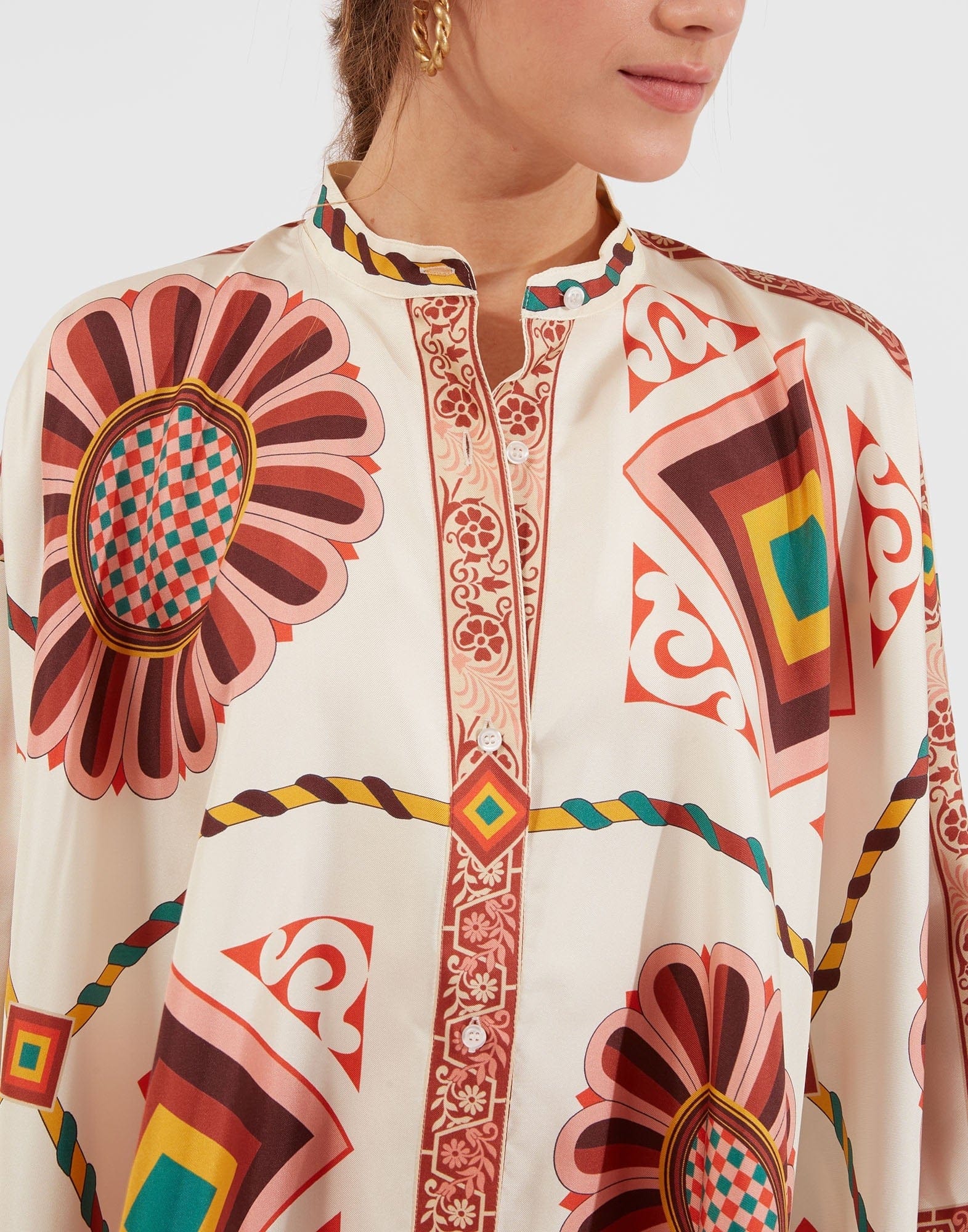 Terra Mosaic Roman Silk Blend Co-Ord Set