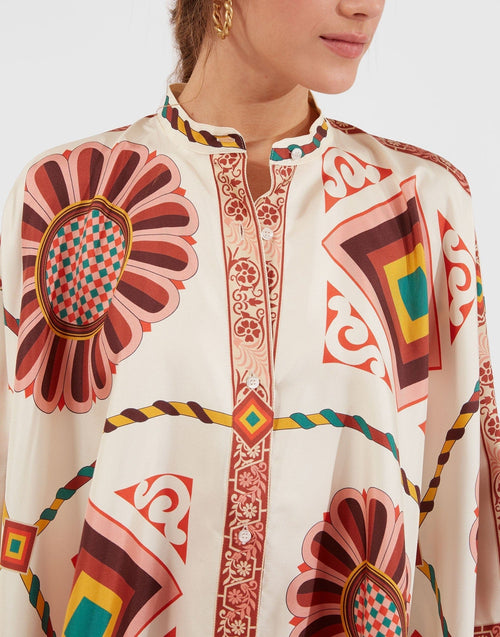 Terra Mosaic Roman Silk Blend Co-Ord Set