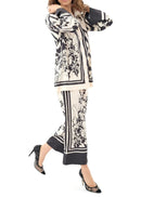 Monochrome Elegance Superior Crepe Co-Ord Set