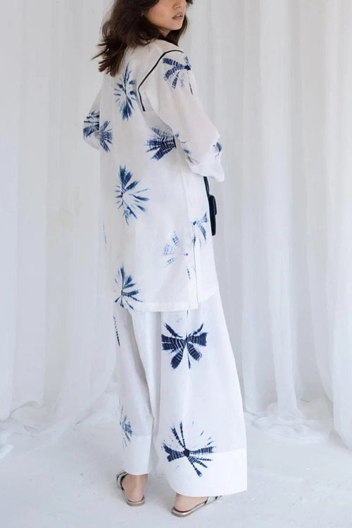 Ethereal Indigo Superior Cotton Blend Co-Ord Set