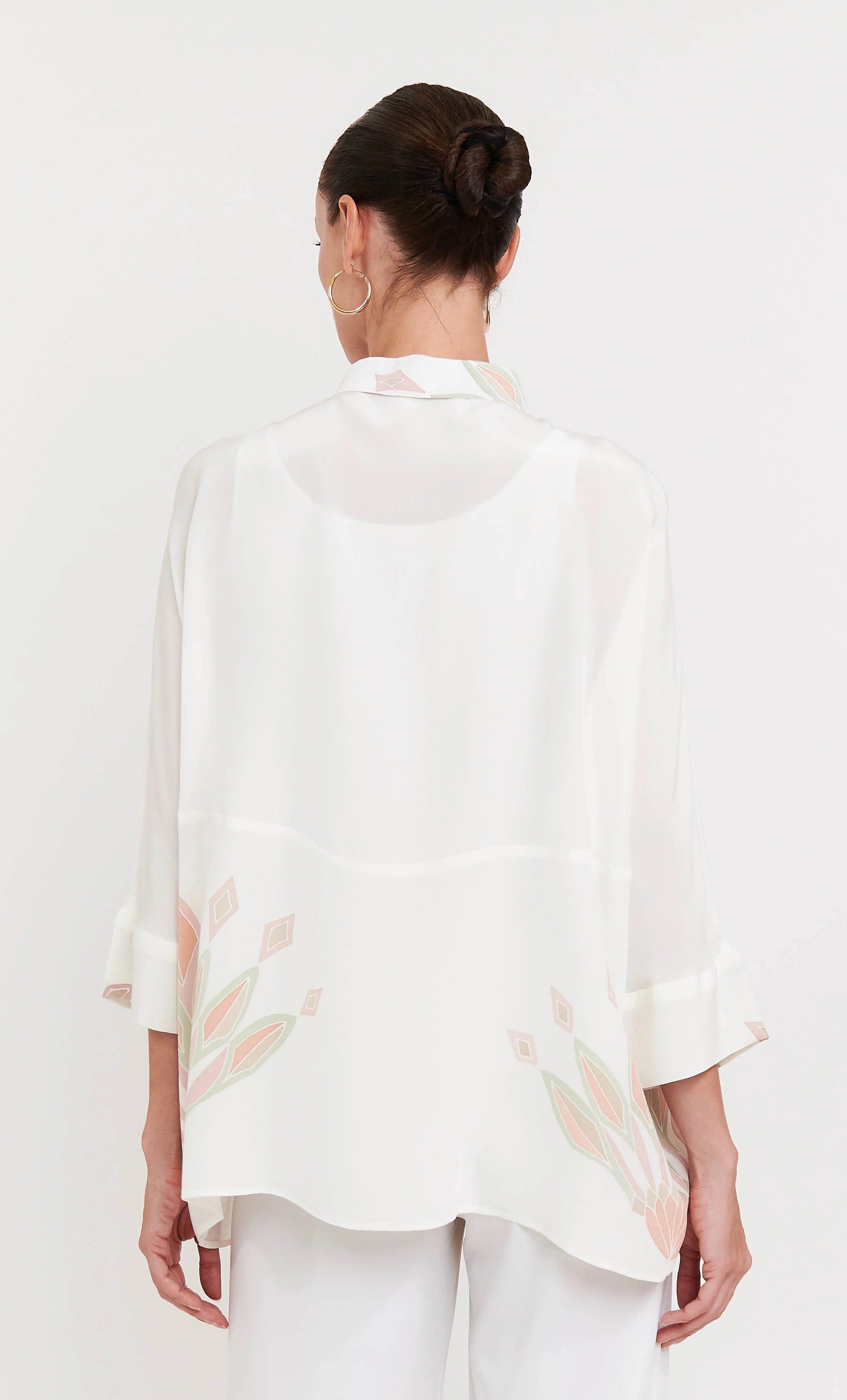 Ivory Roman Silk Blend Top