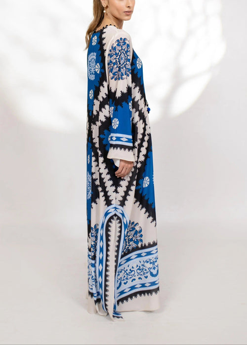 Azure Elegance Kaftan