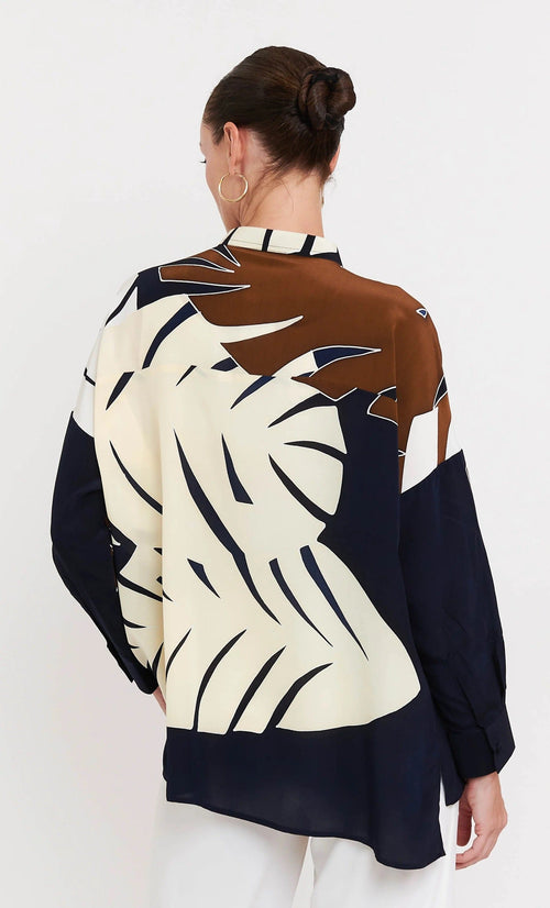 Modern Earth Roman Silk Blend Top