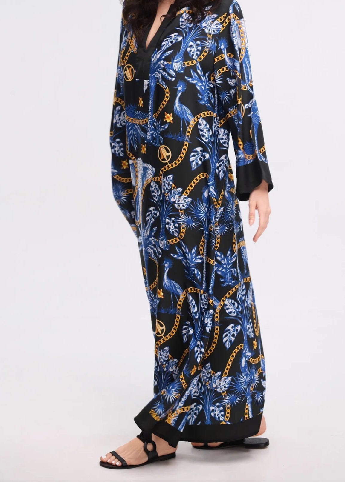 Midnight Luxe Silk Kaftan