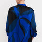 Midnight Waves Roman Silk Blend Top