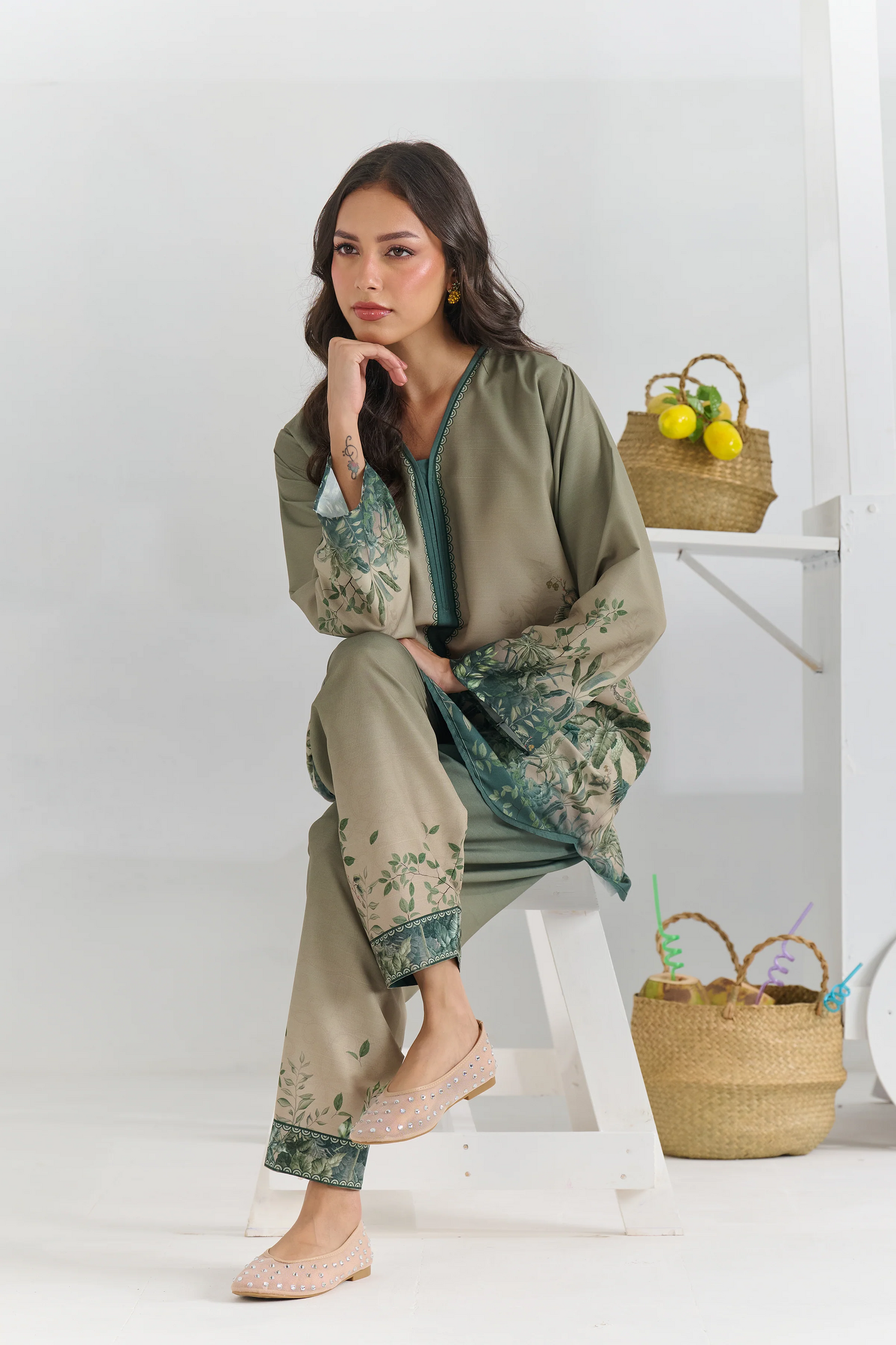 Olive Meadow Co-Ord Set