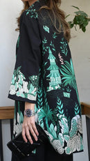 Midnight Jungle Linen Blend Co-Ord Set