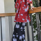 Crimson Bloom Linen Blend Co-Ord Set