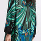 Tropical Print Silk Blend Kaftan