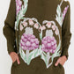 Botanical Elegance Roman Silk Blend Top