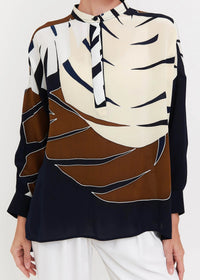 Modern Earth Roman Silk Blend Top