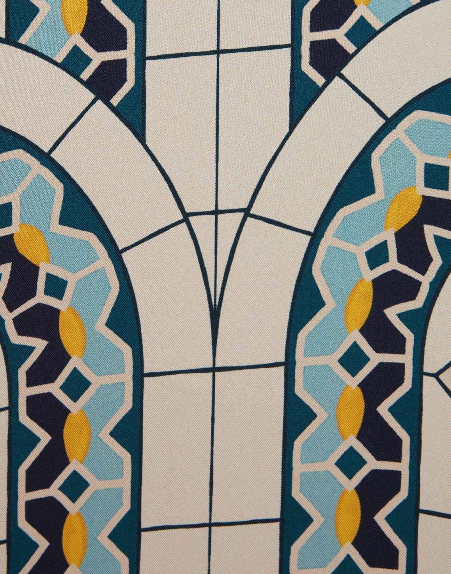 Mediterranean Mosaic Roman Silk Blend Kaftan Co-Ord Set