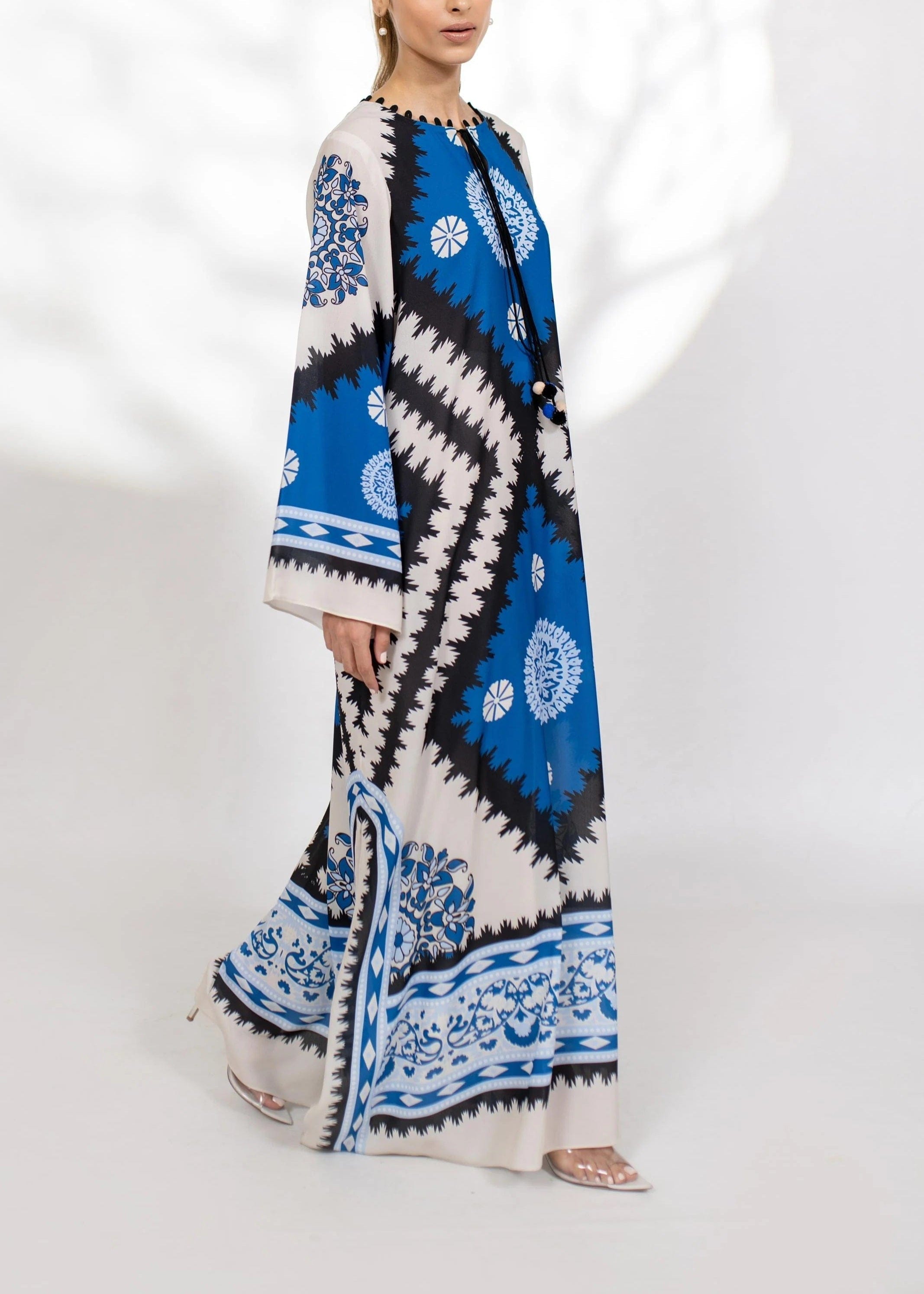Azure Elegance Kaftan