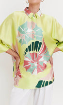 Lush Bloom Roman Silk Blend Top