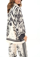 Monochrome Elegance Superior Crepe Co-Ord Set