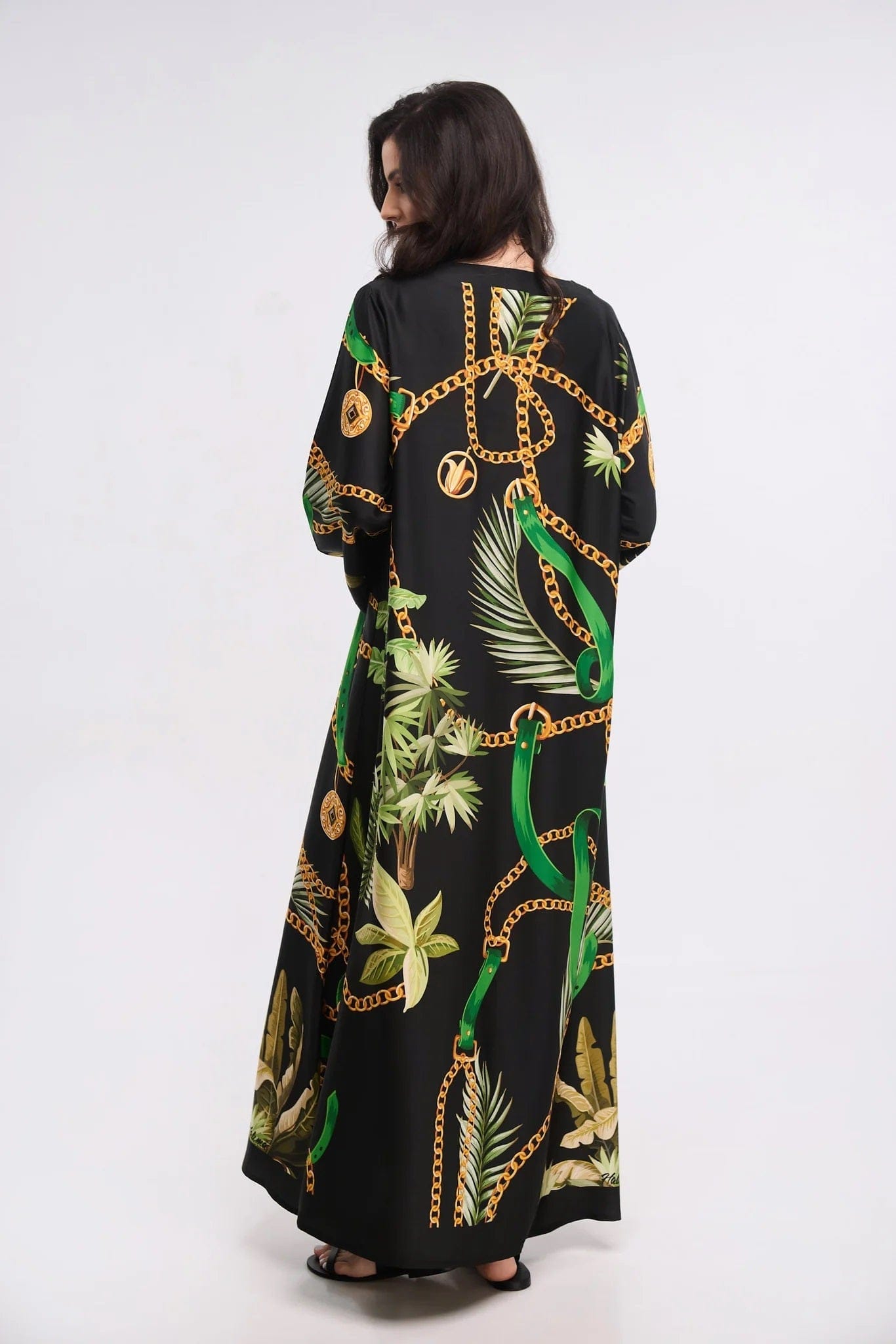 Regal Charm Silk Kaftan