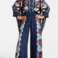 Regal Bloom Roman Silk Blend Kaftan Co-Ord Set