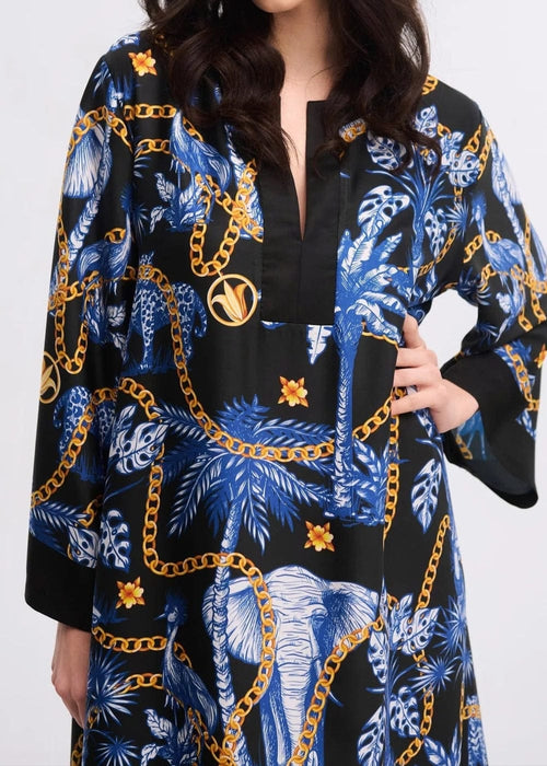 Midnight Luxe Silk Kaftan