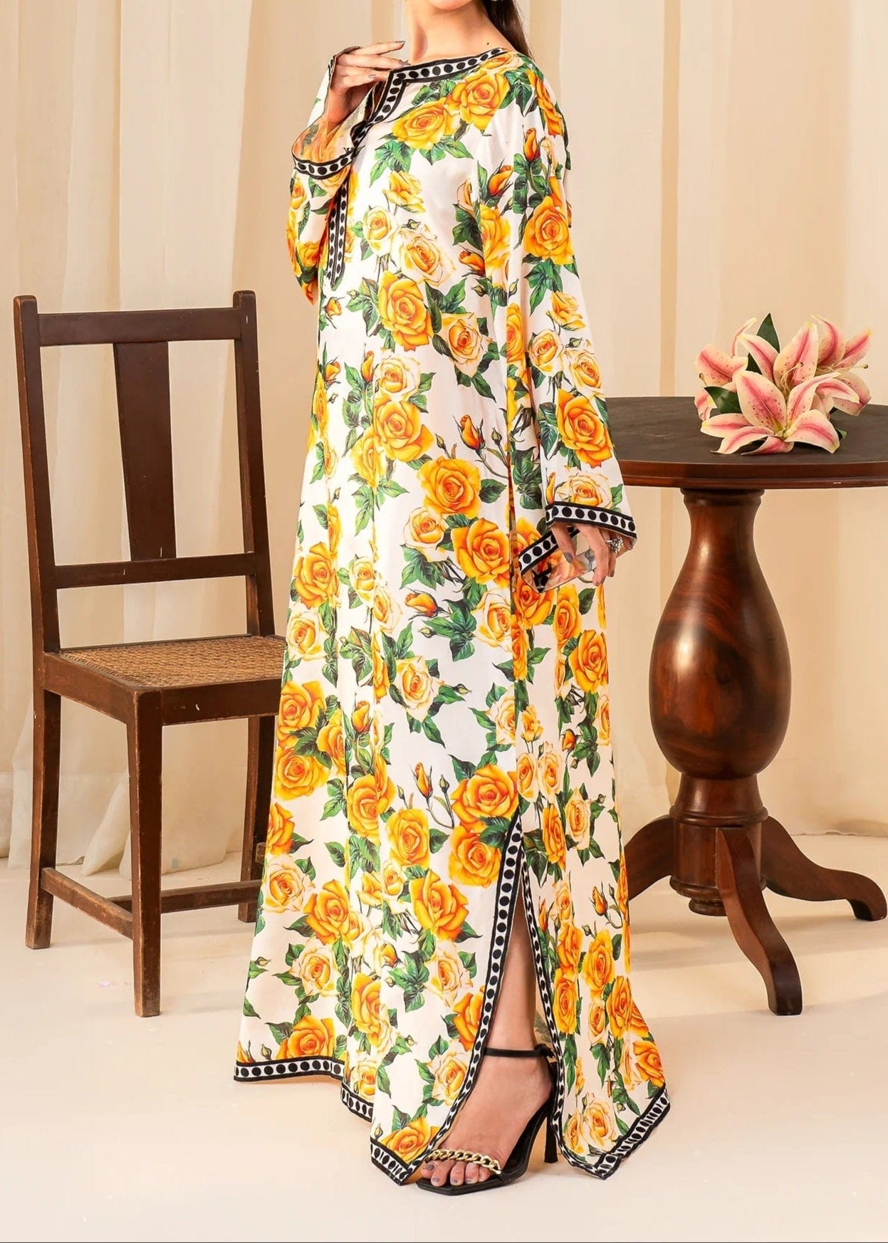 Golden Bloom Kaftan